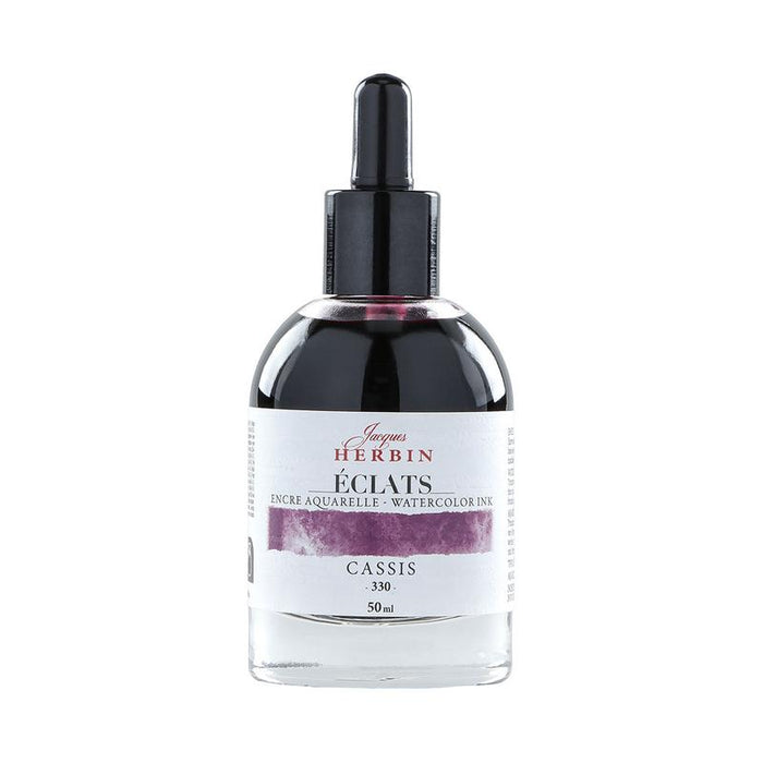 Jacques Herbin Eclats Watercolour Ink 330 Blackcurrant 50ml C16330T_1