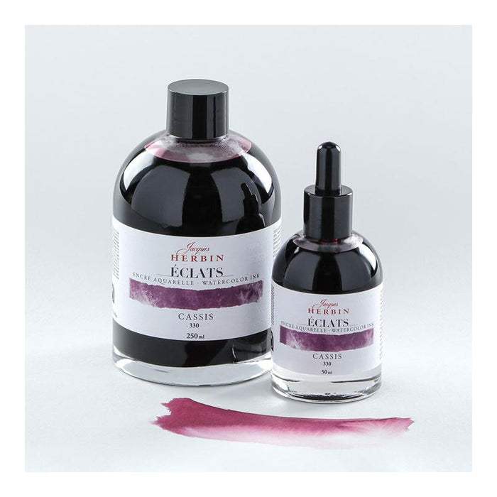 Jacques Herbin Eclats Watercolour Ink 330 Blackcurrant 50ml C16330T_3