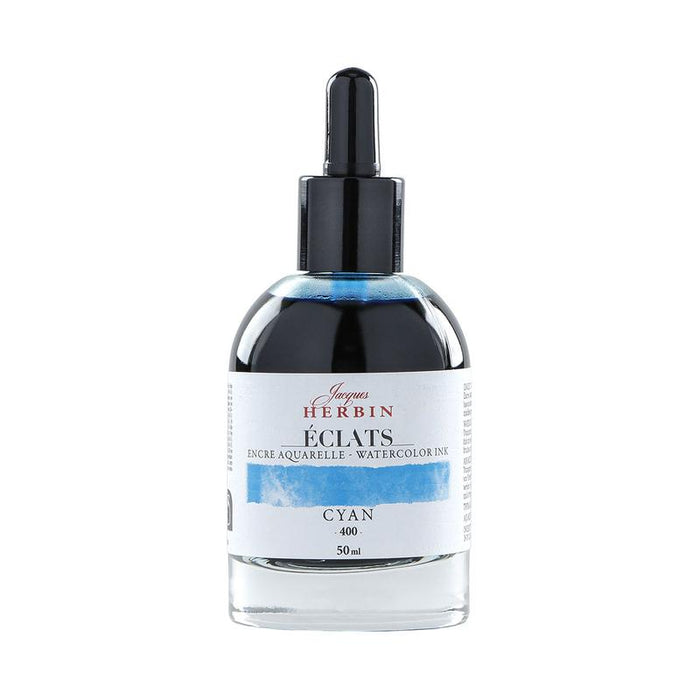 Jacques Herbin Eclats Watercolour Ink 400 Cyan 50ml C16400T_1