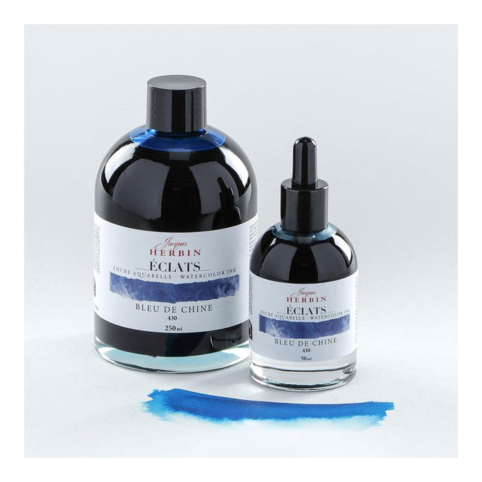 Jacques Herbin Eclats Watercolour Ink 430 China Blue 50ml C16430T_3