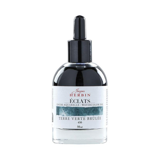 Jacques Herbin Eclats Watercolour Ink 450 Burnt Green Earth 50ml C16450T_1