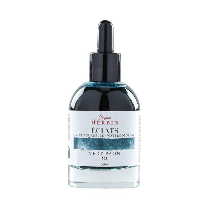 Jacques Herbin Eclats Watercolour Ink 505 Peacock Green 50ml C16505T_1
