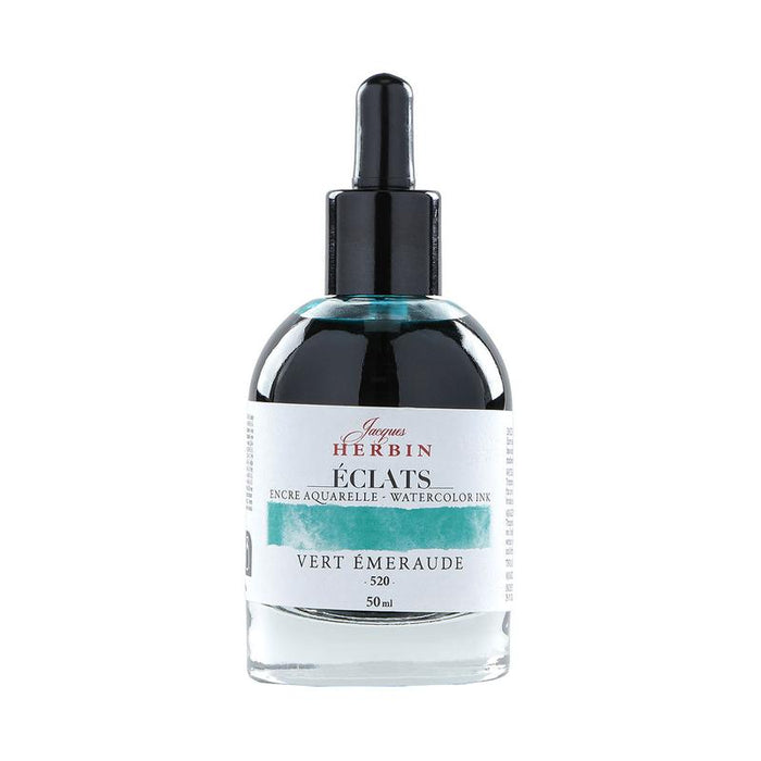 Jacques Herbin Eclats Watercolour Ink 520 Emerald Green 50ml C16520T_1
