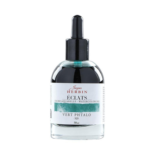 Jacques Herbin Eclats Watercolour Ink 525 Phthalo Green 50ml C16525T_1