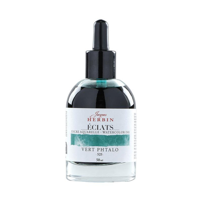 Jacques Herbin Eclats Watercolour Ink 525 Phthalo Green 50ml C16525T_1