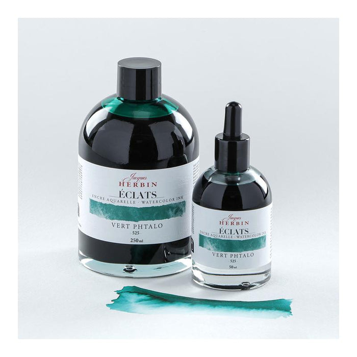 Jacques Herbin Eclats Watercolour Ink 525 Phthalo Green 50ml C16525T_3