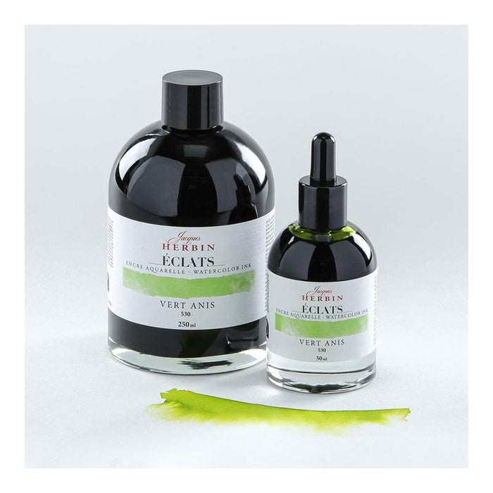 Jacques Herbin Eclats Watercolour Ink 530 Anise Green 50ml C16530T_3