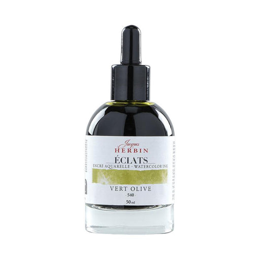 Jacques Herbin Eclats Watercolour Ink 540 Olive Green 50ml C16540T_1