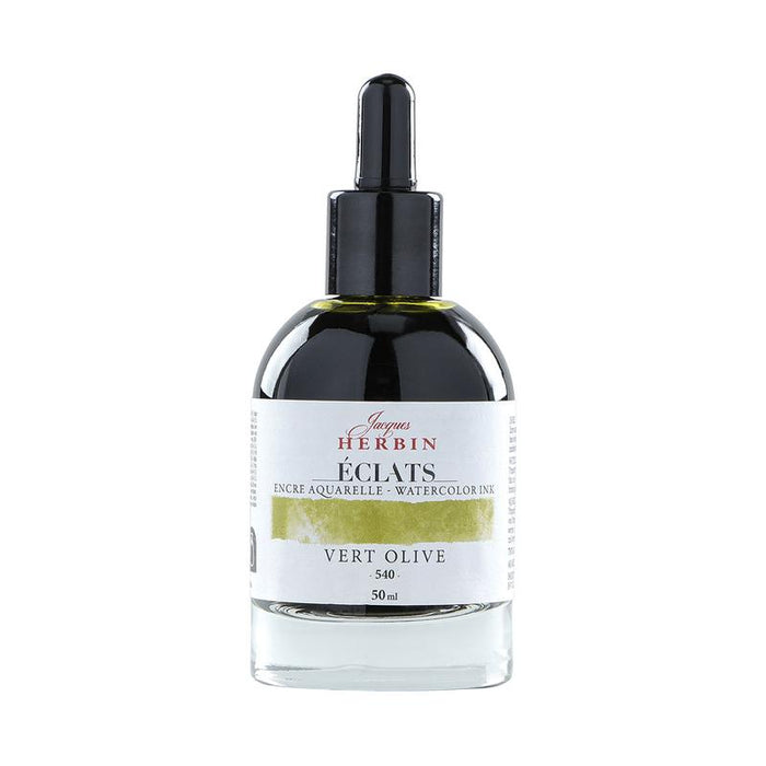 Jacques Herbin Eclats Watercolour Ink 540 Olive Green 50ml C16540T_1