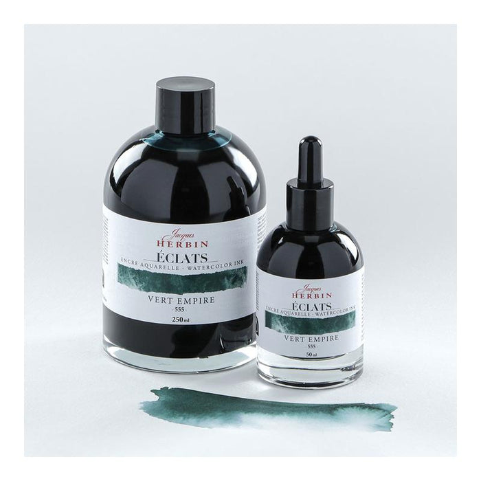 Jacques Herbin Eclats Watercolour Ink 555 Empire Green 50ml C16555T_3