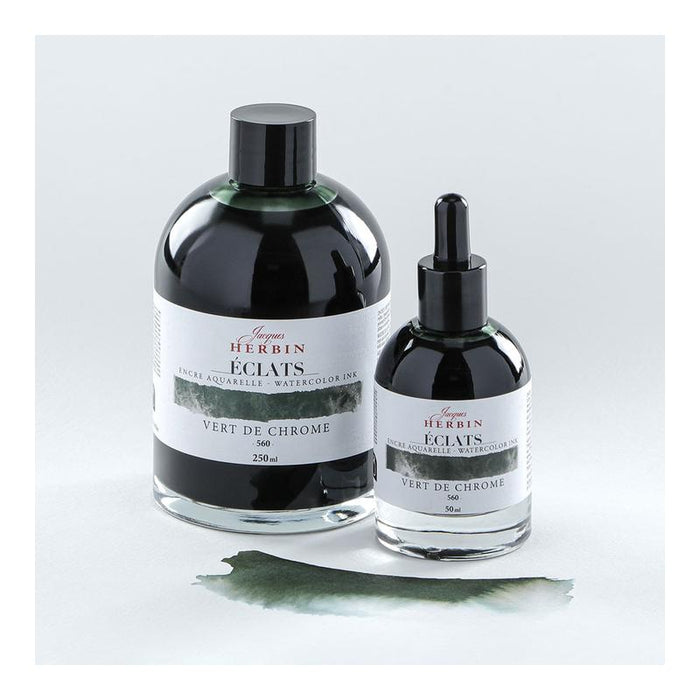 Jacques Herbin Eclats Watercolour Ink 560 Chrome Green 50ml C16560T_3