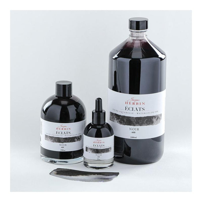 Jacques Herbin Eclats Watercolour Ink 600 Black 50ml C16600T_3