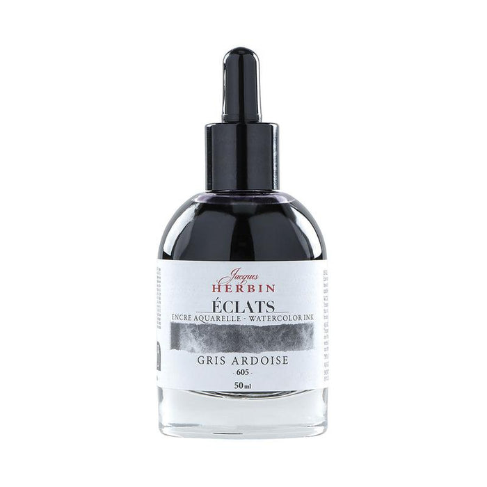 Jacques Herbin Eclats Watercolour Ink 605 Slate Grey 50ml C16605T_1