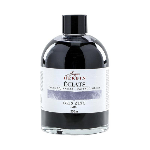Jacques Herbin Eclats Watercolour Ink 610 Zinc Grey 250ml C18610T_1