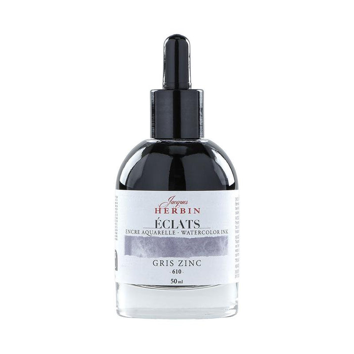 Jacques Herbin Eclats Watercolour Ink 610 Zinc Grey 50ml C16610T_1