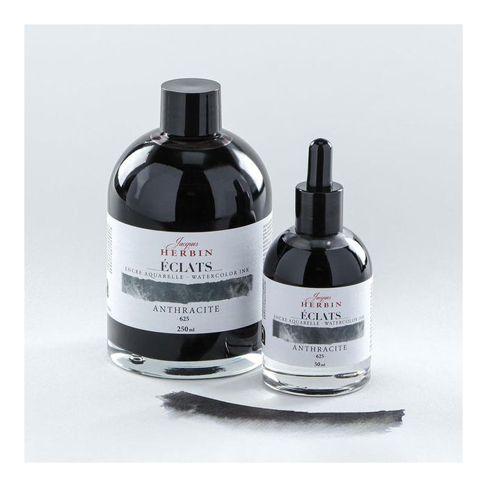 Jacques Herbin Eclats Watercolour Ink 625 Anthracite 50ml C16625T_3