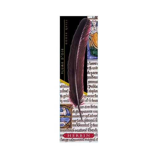 Jacques Herbin Herbin Goose Quill 21cm Burgundy Blister pk C23326ST_1