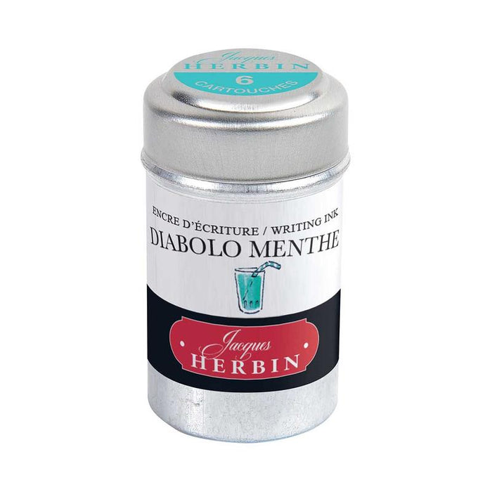 Jacques Herbin Herbin Writing Ink Cartridge Diabolo Menthe, Pack of 6 C20133T_1