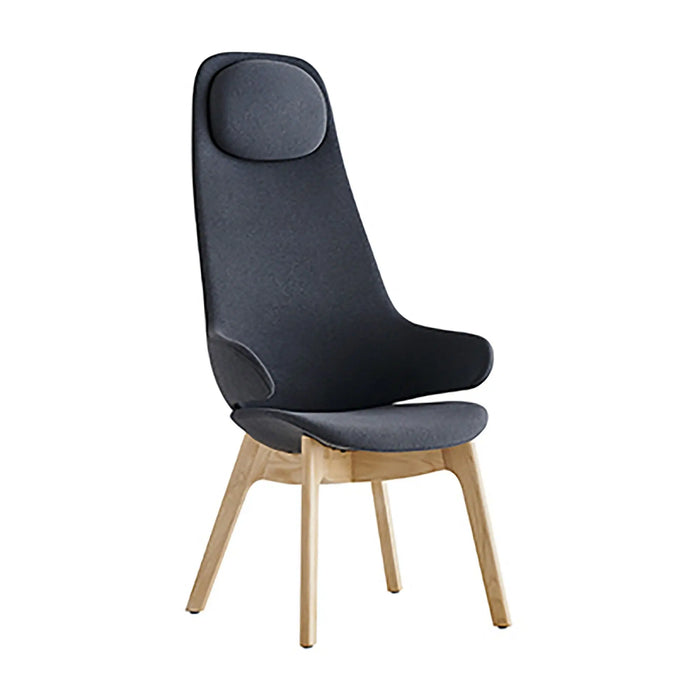 Konfurb Orbit High Back Wooden Base Chair