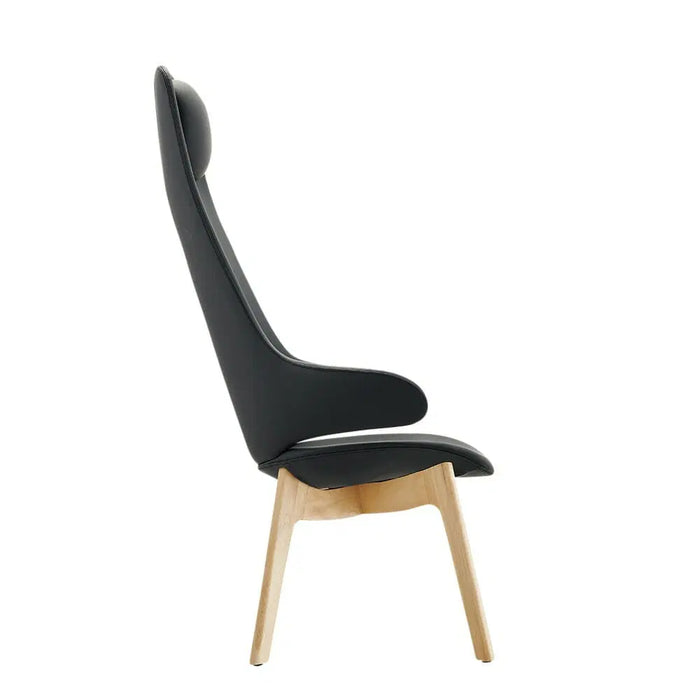 Konfurb Orbit High Back Wooden Base Chair