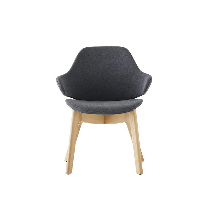 Konfurb Orbit Mid Back Wooden Base Chair