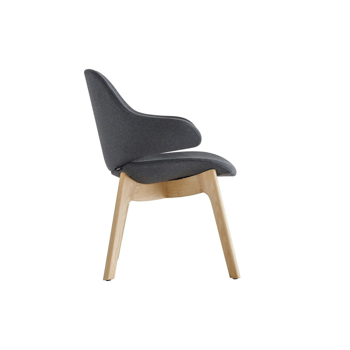 Konfurb Orbit Mid Back Wooden Base Chair