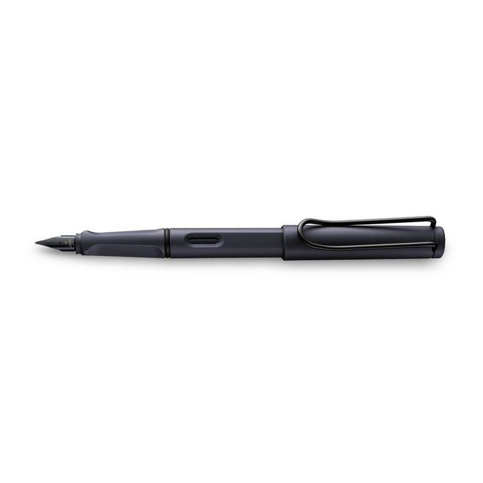 Lamy Safari Fountain Pen Steel Black Medium (0E2) 1001084_1