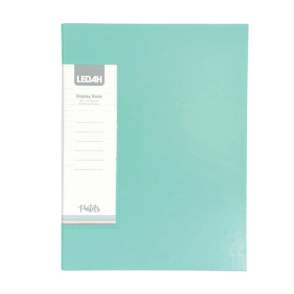 Pastels Display Book A4 - Ledah 20 Pocket Green — Marston Moor