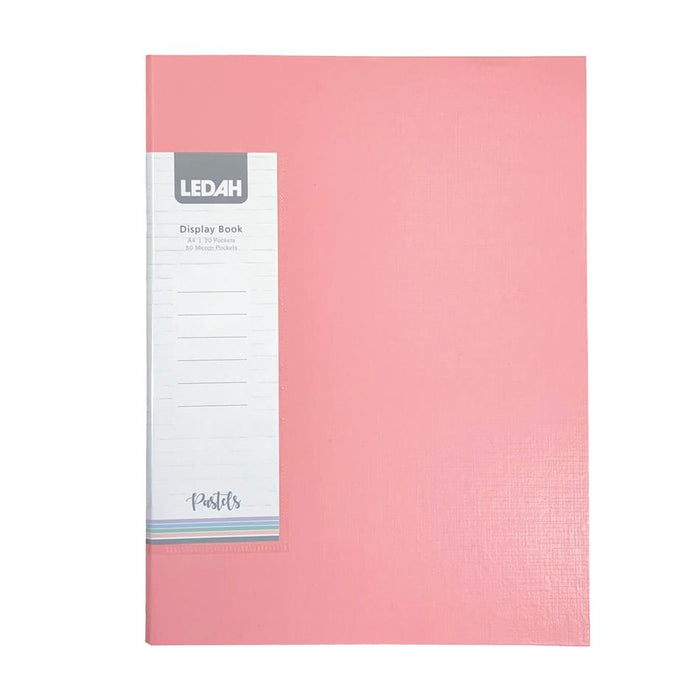 Ledah A4 Pastel Display Book 20 Pockets - Pink 300020_1