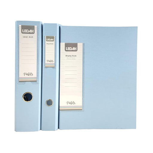 Ledah A4 Pastel Ring Binder Blue 25mm Spine 300017_2