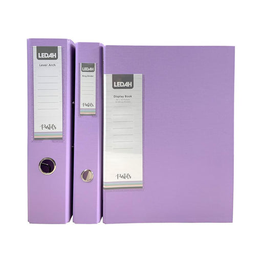 Ledah A4 Pastel Ringbinder - Purple, 25mm Spine, 200 Sheets_2