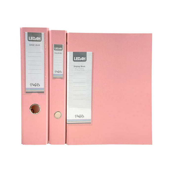 Ledah Pastels Binder Pink A4 Lever Arch 300010_2