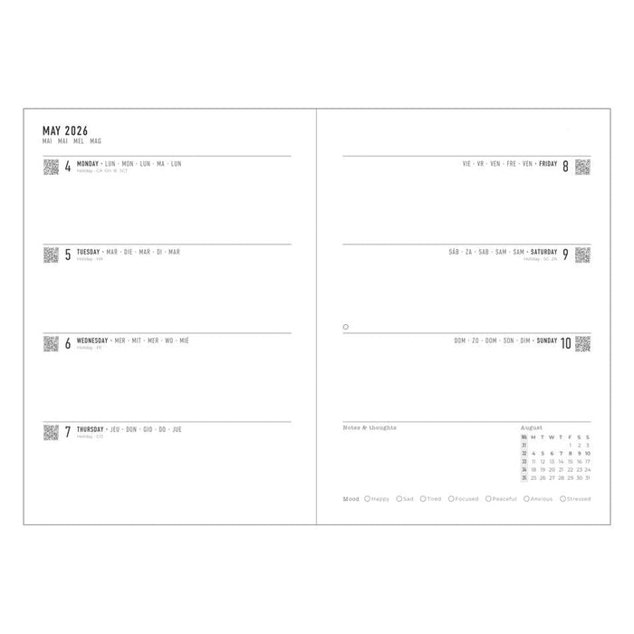 Letts A5 Conscious Diary Week to View Pine 2026 1001630_2