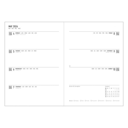 Letts A5 Conscious Week to View Diary - Slate 2026_2