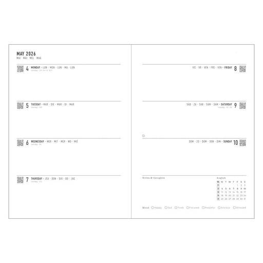 Letts A5 Gradient Diary Blue 2026 Week to View 1001643_2