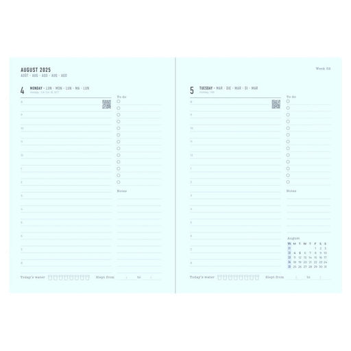 Letts A5 Mid-Year Diary Day to Page Conscious Rosewater 2025_2