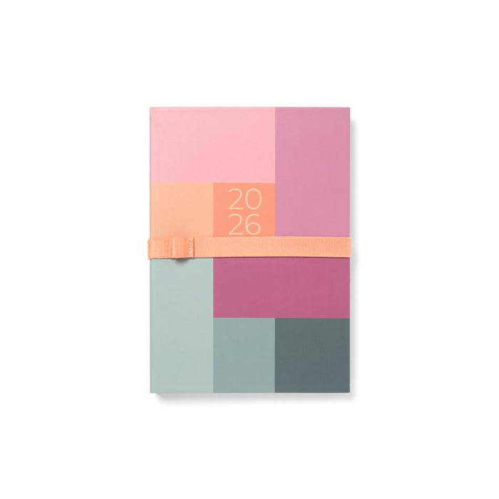 Letts A6 Gradient Diary 2026 - Rose, Day to Page, Hard Cover_1