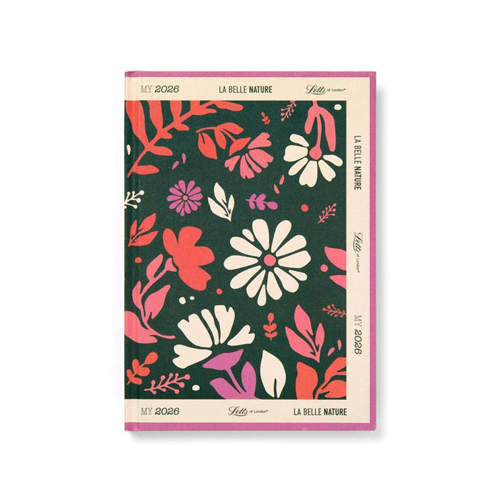 Letts A6 La Belle Nature Diary Green 2026 Week to View_1