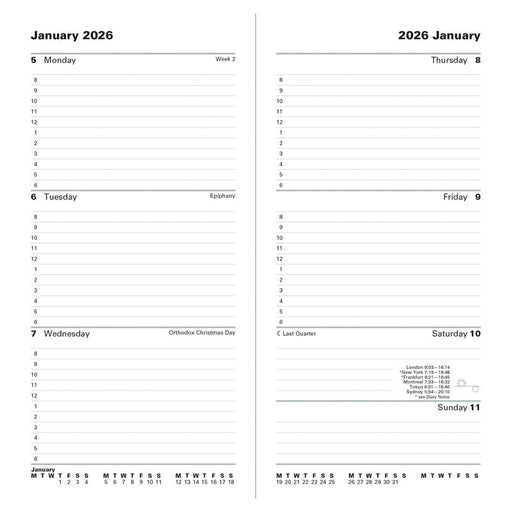 Letts Connoisseur Slim Diary Black 2026 WTV 1001622_2