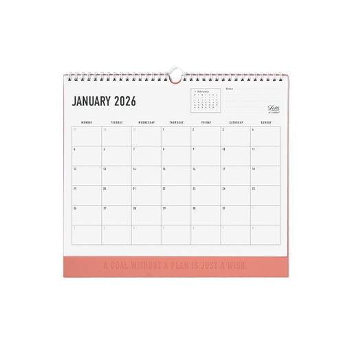 Letts Conscious Wall Calendar 300x270mm Clay 2026_1