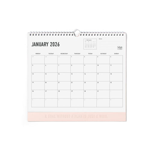 Letts Desk Calendar Conscious 300x270mm Rosewater 2026_1