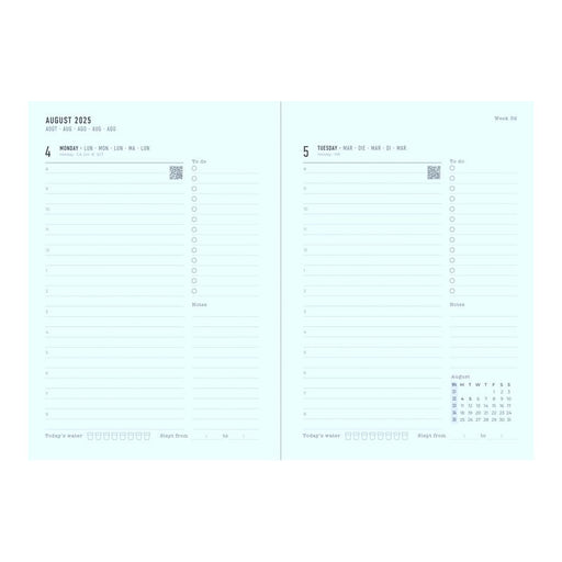 Letts Diary Mid Year A5 Day to Page Conscious Ocean 2025/26 1001319_2