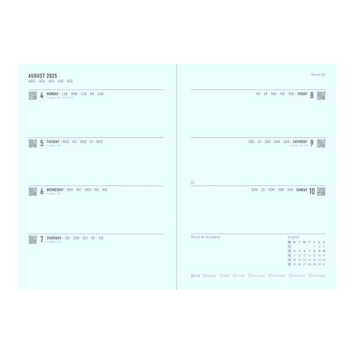 Letts Diary Mid Year A5 Week to View Conscious Ocean 2025/26 1001315_2