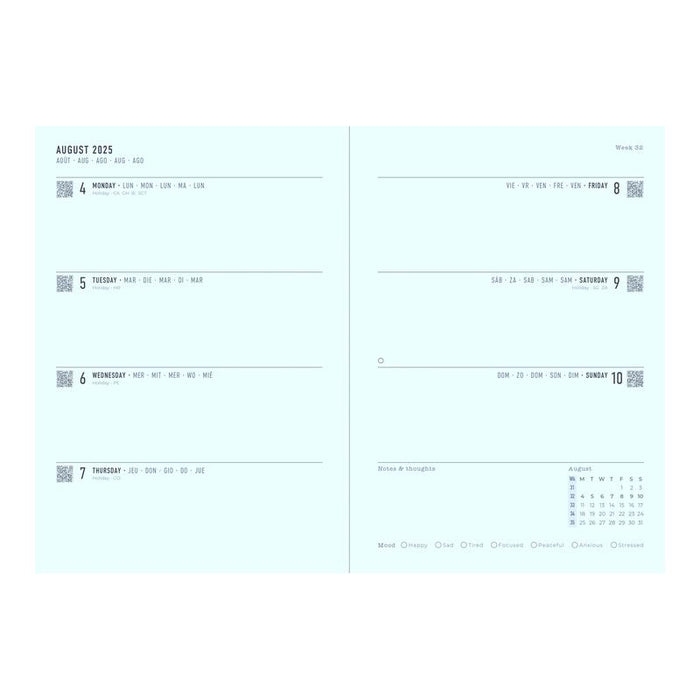 Letts Diary Mid Year A5 Week to View Conscious Ocean 2025/26 1001315_2