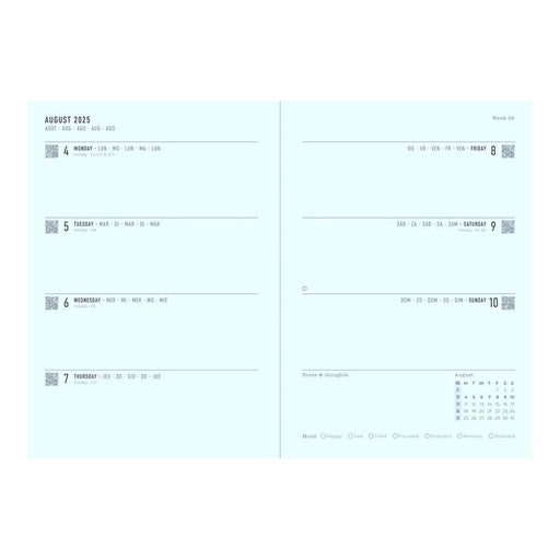 Letts Diary Mid Year A5 Week to View Spring Valley Green 18 Month 2025/26 1001311_2
