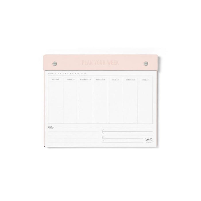 Letts Undated Weekly Planner 250x200mm Rosewater L990254_1