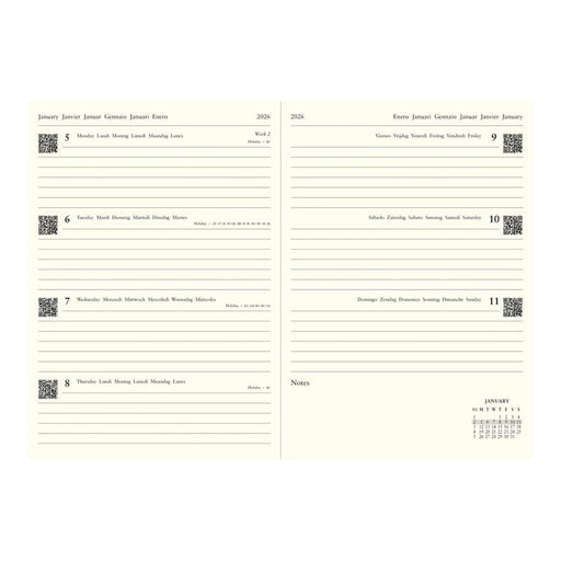 Letts of London Diary Baroque A5 WTV Black 2026 1001596_2