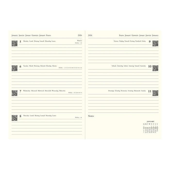 Letts of London Diary Baroque A5 WTV Black 2026 1001596_2