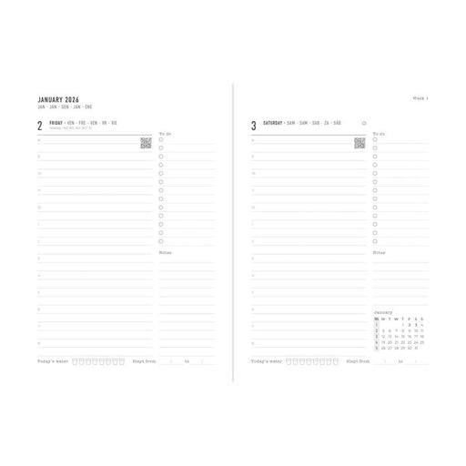 Letts of London Diary Gradient A6 WTV Rose 2026 1001646_2