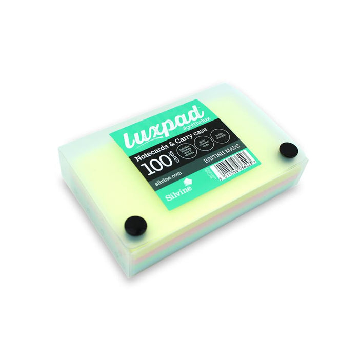 Luxpad Notecards & Case 5x3" Assorted Colors LUX53FILE_2